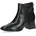 CAPRICE Stiefeletten mit Absatz aus Leder Blockabsatz Weite G, Schwarz