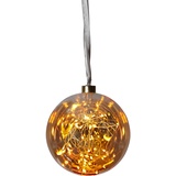 EGLO LED-Weihnachtskugel für Innen, beleuchtete Glaskugel zum Aufhängen, Leuchtkugel Amber Hängen, warmweiß, Strom-Betrieb, Ø 15 cm, 410591, Kupfer