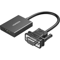 UGREEN Kabel Adapterkabel VGA (männlich) - HDMI (weiblich) 0,15m schwarz (CM513),