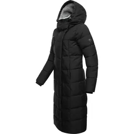Ragwear Damen Wintermantel Warmer Steppmantel extralang wasserdicht und atmungsaktiv Pavla Extralong Black Gr. XS - XS