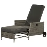 MX Gartebmöbel Sessel Komfor Deckchair Rattan Gartenliege Relaxsessel