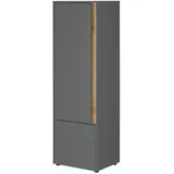 Lomadox Stauraumschrank 50 x 157 x 40 cm Grau
