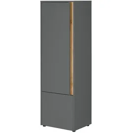 Lomadox Stauraumschrank 50 x 157 x 40 cm Grau