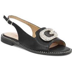 Schwarze Sandalen S.Barski Flache Schuhe, 40