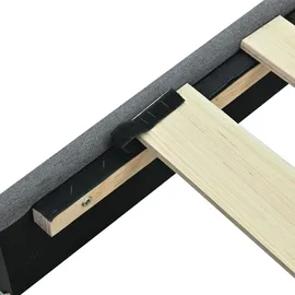 AUTOLOCK Polsterbett Doppelbett 140 x 200 cm, mit Schubladen Lattenrost Rückenlehne, Leinenbett mit Außenverteidigern auf beiden Seiten des Kopfteils - Grau