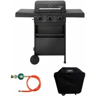 TAINO Compact 3+0 Gasgrill Set mit Gasregler und Abdeckhaube