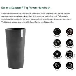 Ecopots Amsterdam Ø 41 x 76 cm Dunkelgrau