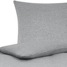 Traumschlaf Uni Jersey Melange Hellgrau 155 x 220 cm + 80 x 80 cm