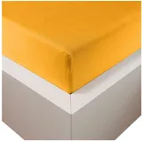 Traumschloss Spannbettlaken Premium Plus Jersey 90 x 200 - 100 x 220 cm gold