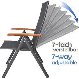Brubaker Campingstuhl 2er Set Anthrazit