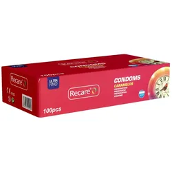 Recare Caramelos, Kondome Eugenol, Karamell Kondome, längere (100 Kondome) 100 St