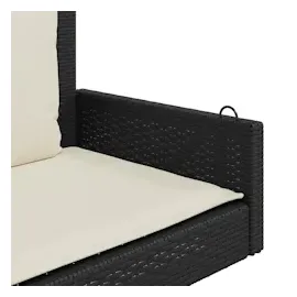 vidaXL Hängebank 119 x 56 x 48 cm Schwarz