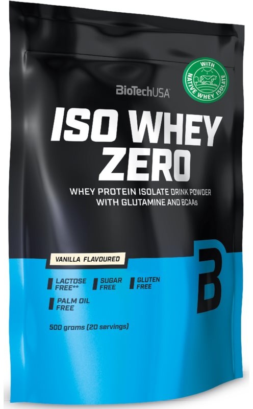 BioTechUSA Iso Whey Zero Molkenprotein laktosefrei Geschmack Vanilla 500 g