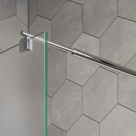 Bernstein Duschabtrennung Walk-In EX101 Nano Echtglas 10mm Milchglas 110cm