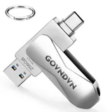 GOVNDVN USB Stick für iPhone 15, 256GB iPhone USB C Sticks mit Typ C & USB 3.0 Flash Laufwerk, iPhone Speicherstick Fotostick Externe Festplatte für iPhone 15/iPad/PC/Mac/Android(360 ° Drehung, 256GB)