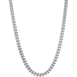 Edelstahlkette FIRETTI "Schmuck Geschenk Edelstahl Halsschmuck Halskette Weizenähren", silber (edelstahlfarben), Halsketten, Damen, Edelstahl, L: 46cm B: 5,2mm, B:5,2mm