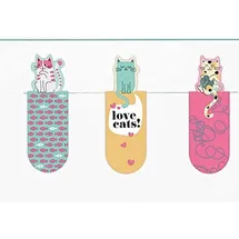 Moses Magnetlesezeichen Love Cats 3er Set | Magnetisches Lesezeichen Katze | Charmant Illustriert