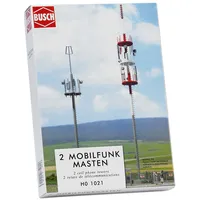 BUSCH Zwei Mobilfunkmasten 1021 H0