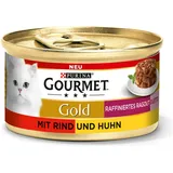 Purina Gourmet Gold Duetto mit Rind & Huhn 85 g, Katzenfutter, UVP 0,79 EUR, NEU