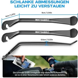 luxuskollektion Fahrrad Reifenheber Metall 3 Stück Werkzeug schwarz
