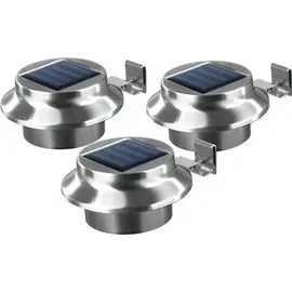 EasyMaxx Solar Dachrinnenleuchten edelstahl 3er Set 03612