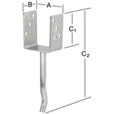 Vormann Schwere Stützenschuhe 81 x 65 x 110/310 mm