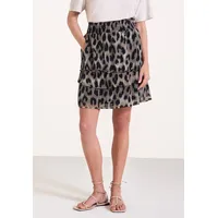 STREET ONE Minirock Damen Animalprint Beige 44