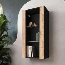 komodee Hängende Vitrine Tivoli Vertical 50 x 29 x 100 cm Schwarz