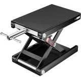 VIVOHOME Motorrad-Hebebühne Scherenwagenheber Stahl Breite Deck Heber Kurbel Center Stand 500KG Kapazität für Motorräder ATVs Dirt Bikes