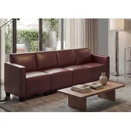 MCW 4-Sitzer Sofa rot-braun