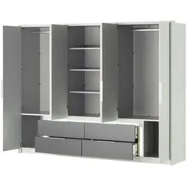 Höffner Kleiderschrank Lamport , weiß , Maße (cm): B: 269,7 H: 210,5 T: 60.0