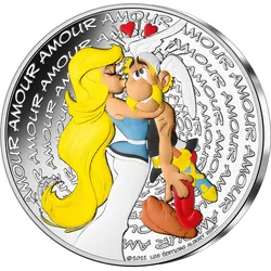Offizielle 50 €-Silbermünze "Asterix – Liebe"
