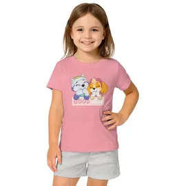 Paw Patrol Schlafanzug Good vibes Pyjama Set Kurzarm in grau/rosa - 110, - 116,