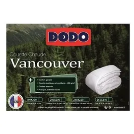 Dodo Dodo, Couette Chaude 400gr/m2 VANCOUVER 240x260 cm Blanc