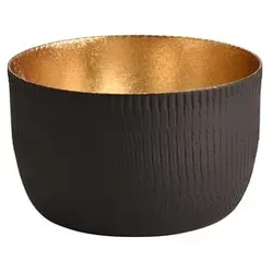 Madras Windlicht S Struktur schwarz