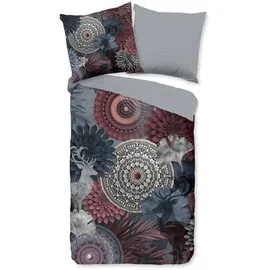 HIP Makenna Mandala Grau/Rot 155 x 220 cm + 2 x 80 x 80 cm