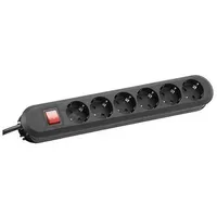 Bachmann Tischsteckdose 5,00 m Schwarz 6 St.