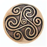 HOPLO Kettenanhänger Bronzeanhänger Keltische Triskele massiv gross Schmuck 45x45mm