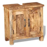 vidaXL Badkommode mit Spiegel Massivholz Mango