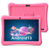 EagleSoar Tablet (10,1", 32 GB, Android 13, Kinder Tablet Quad Core, WiFi, 6000 mAh, Kindersicherung Augenschutz) rosa