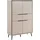 Finori Highboard 90 x 140 x 38 cm Sand/Schwarz