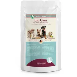 Herrmann's Selection Welpe 15x150g Beutel Hundenassfutter Bio Gans mit Spinat & Kartoffeln