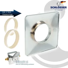 LE SANITAIRE Abdeckrosette 140x140 mm Verchromt