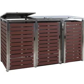 MCW Mülltonnenverkleidung K14 200 x 120 x 85 cm walnuss