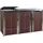 MCW Mülltonnenverkleidung K14 200 x 120 x 85 cm walnuss