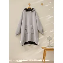 s.Oliver Lounge Hoodie Decke mit Ärmeln 100 x 100 cm Grau