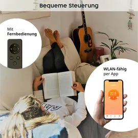 könighaus infrarot Infrarotheizung Smart Dual 450 W mit Display Schwarz