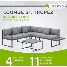 Juskys St. Tropez Lounge-Set Dunkelgrau