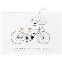 r√§der design Karte zur Hochzeit mit Fahrradmotiv "Zusammen durch das Leben" von räder design - Geschenk zur Hochzeit