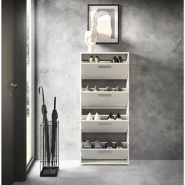 HBZ SAM Schuhkipper 59 x 136 x 17 cm 4 Klappen weiß matt / weiß